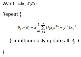 Want ${{\min }_\theta}J(\theta )$：